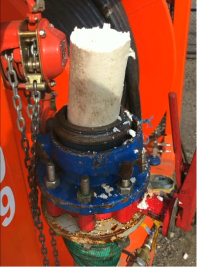 DynaCeal Plug being expressed through valve